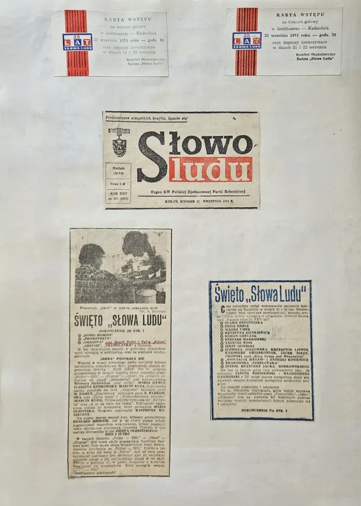 5 lecie slowa ludu amfiteatr kadzielnia 1974