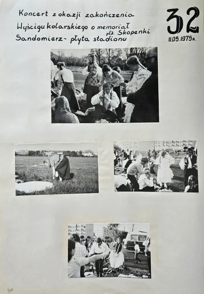 1975 1 40 zakonczenie wyscigu kolarskiego sandomierz