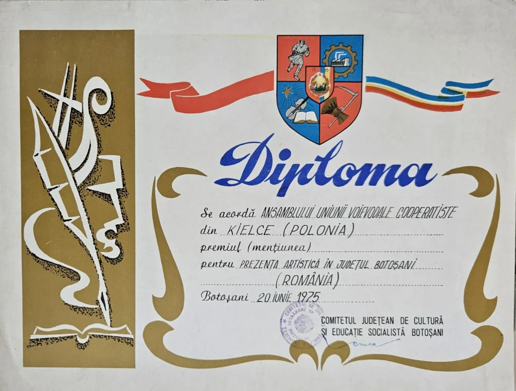 1975 1 49a wyjazd do ruminii dyplom