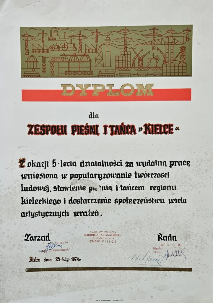 1978 1 176a v rocznica powstania zpit dyplom