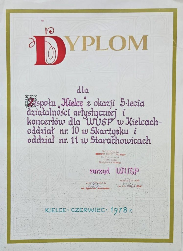 1978 1 176e v rocznica powstania zpit dyplom