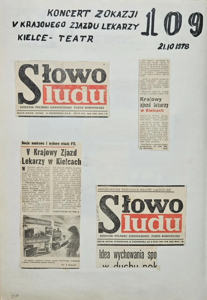 1978 1 220 v krajowy zjazd lekarzy teatr kielce