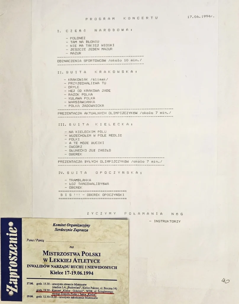 1994 6 40 mistrzostwa polski inwalidow